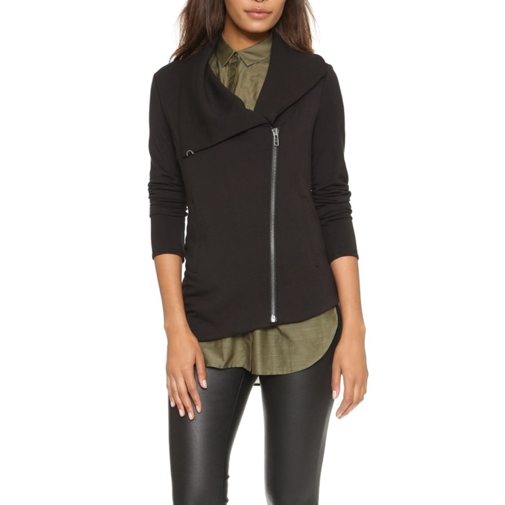 Helmut Lang | Black Villous Sweatshirt Zip Jacket